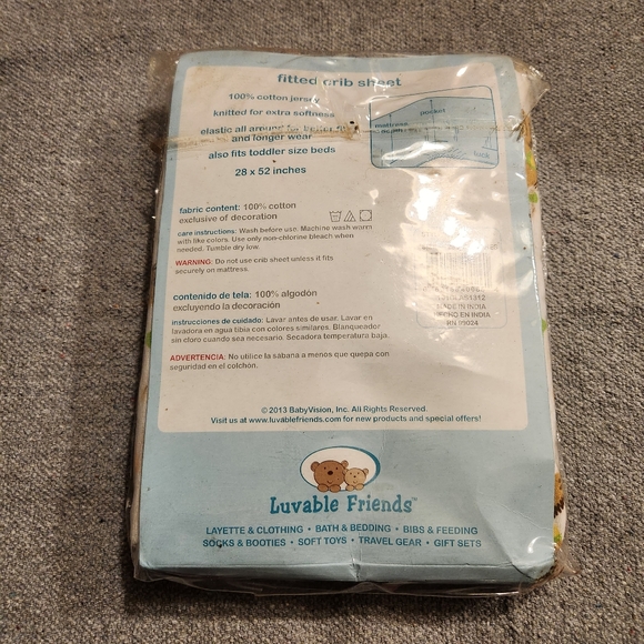 100% Cotton fitted knit crib sheet ducks bears blocks rocking horse stars - Picture 2 of 2